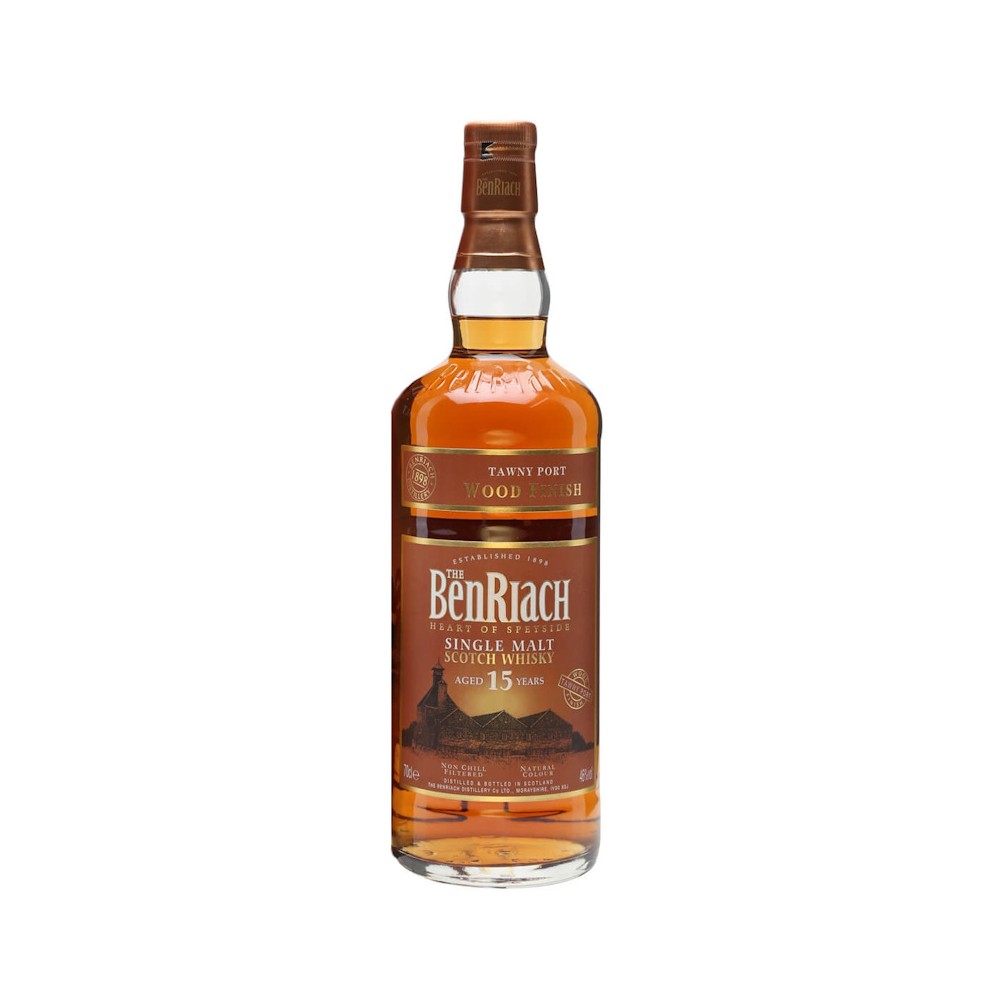 WHISKY, 15 YEARS OLD TAWNY PORT FINISH, THE BENRIACH ELGIN 0.75 L